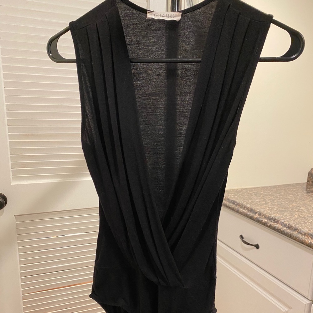 Black Plunge Bodysuit